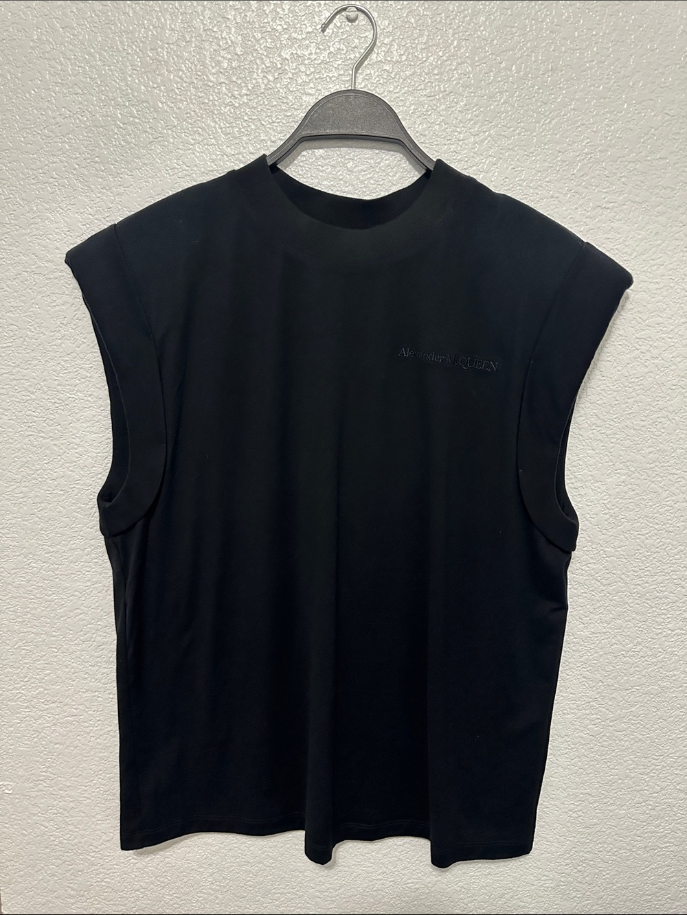 Alexander McQueen Black Muscle Tee with Subtle Logo